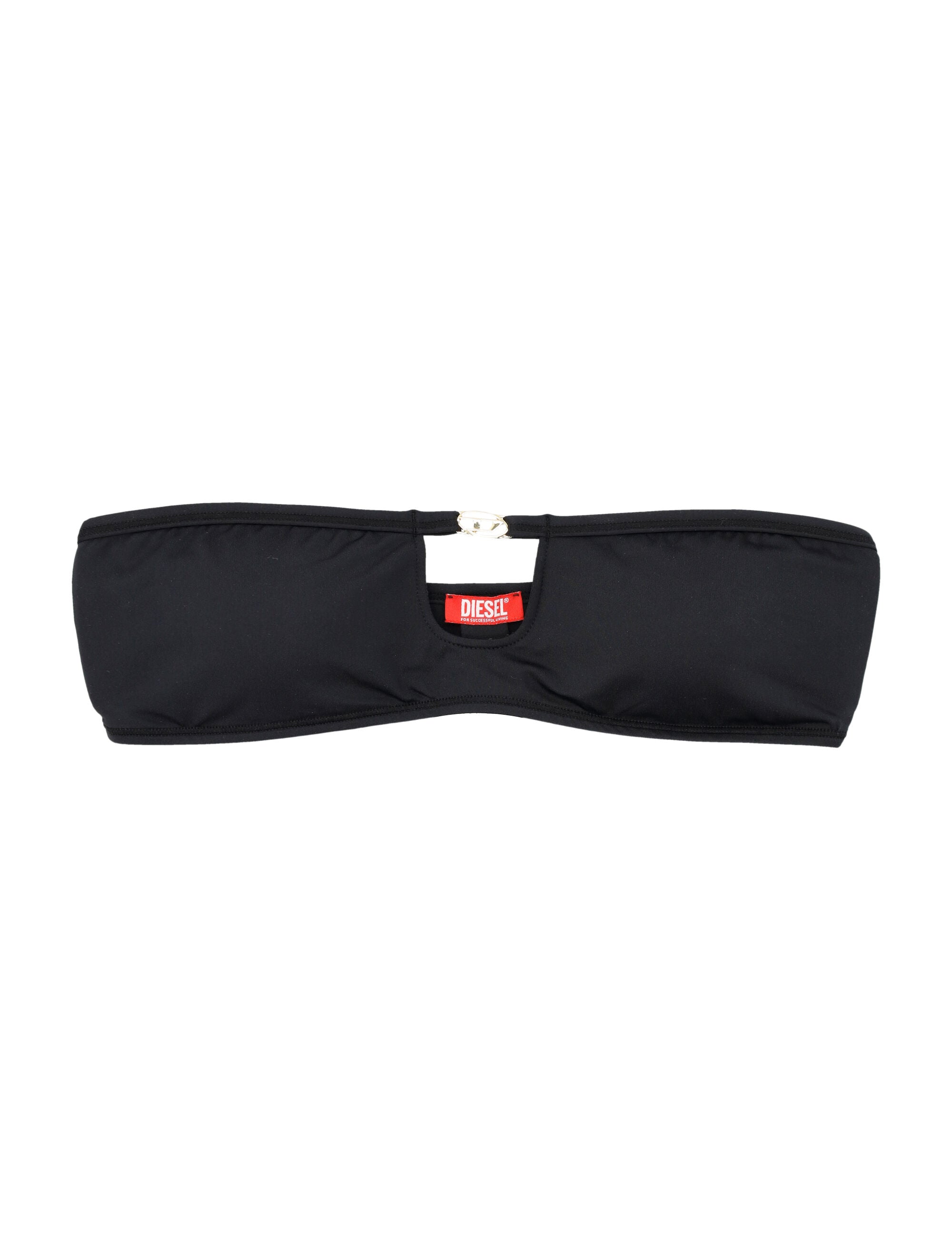 Diesel Oval D Bandeau Bra Black Polyamide