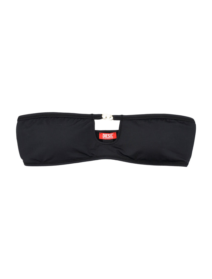 Diesel Oval D Bandeau Bra Black Polyamide