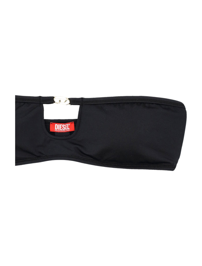 Diesel Oval D Bandeau Bra Black Polyamide