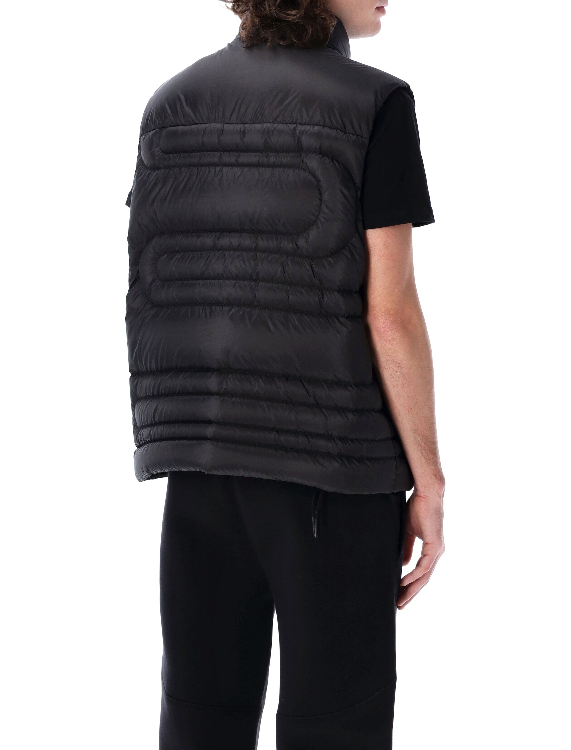 Moncler Emeishan Snake-Quilted Gilet Black Polyamide Lining Vest