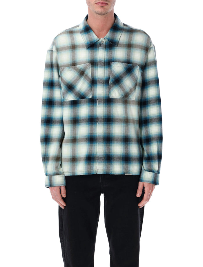 Represent Sun-Bleached Cotton Flannel Shirt Cloud