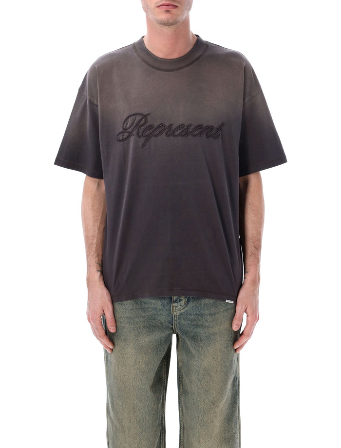 Represent Reverse Applique T-Shirt After Dark Cotton