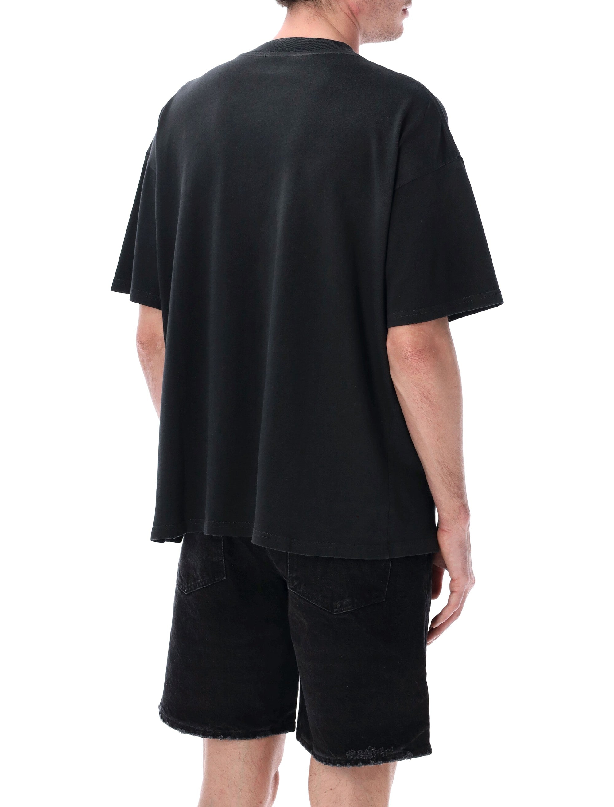 Represent Legacy Crest T-shirt Stained Black Cotton
