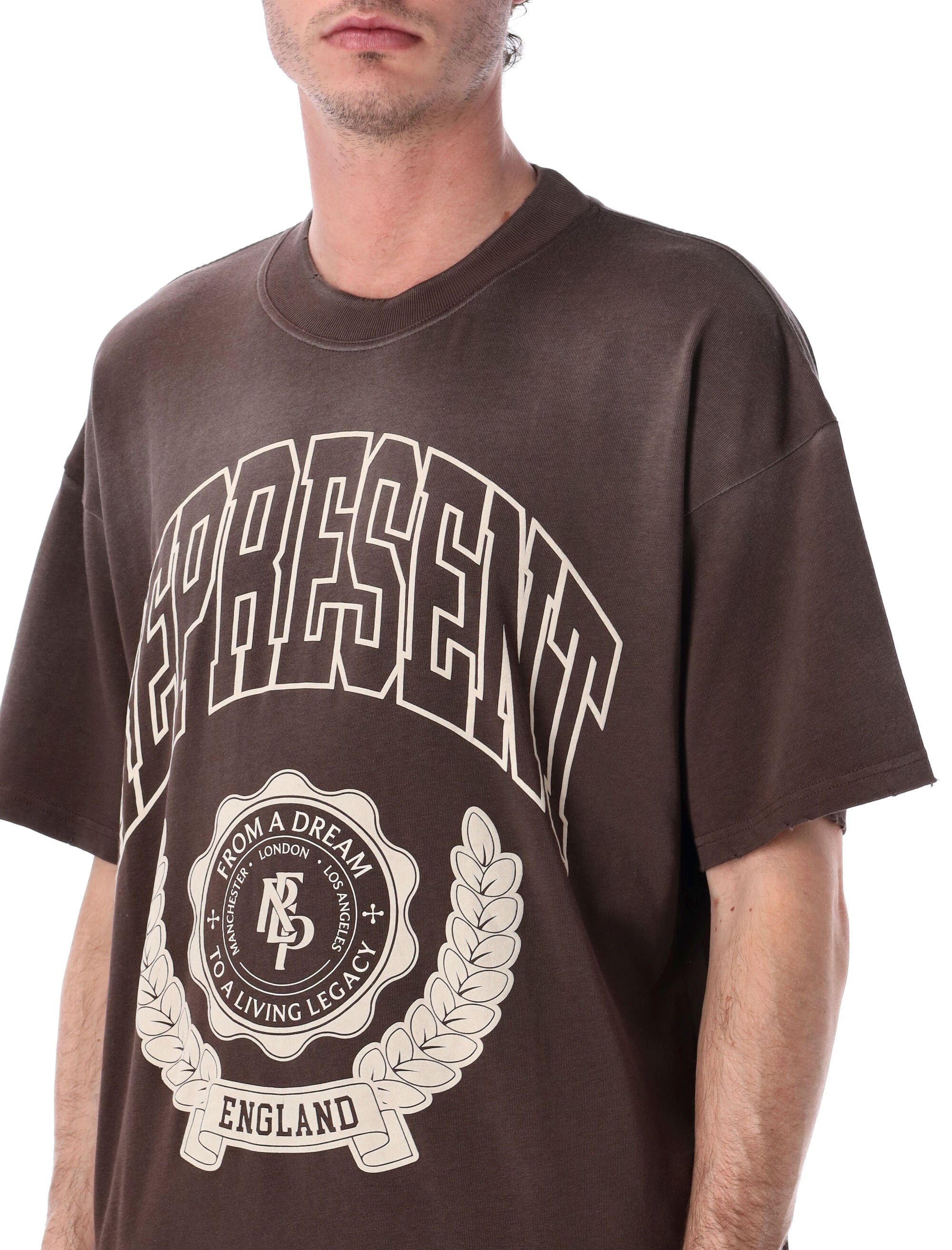 Represent Legacy Crest T-shirt Brown Cotton