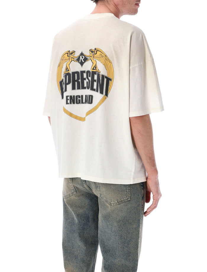 Represent Angel Border T-Shirt Washed Ecru Cotton
