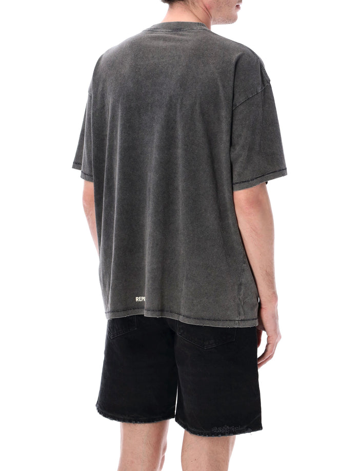 Represent Initial Star T-Shirt Vintage Grey Cotton