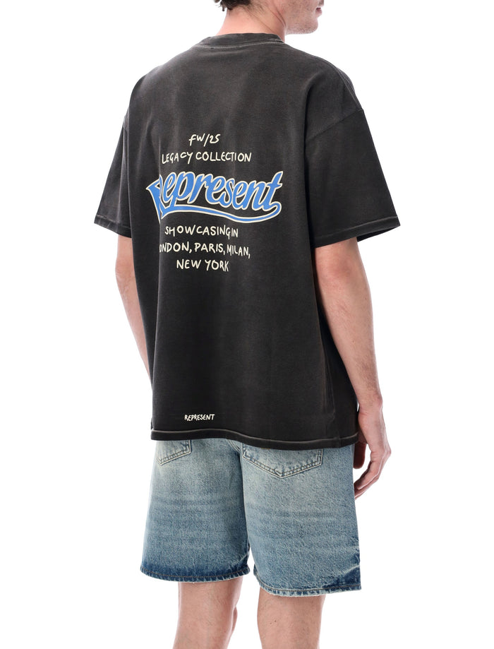 Represent Showcasing cotton T-shirt Stained Black