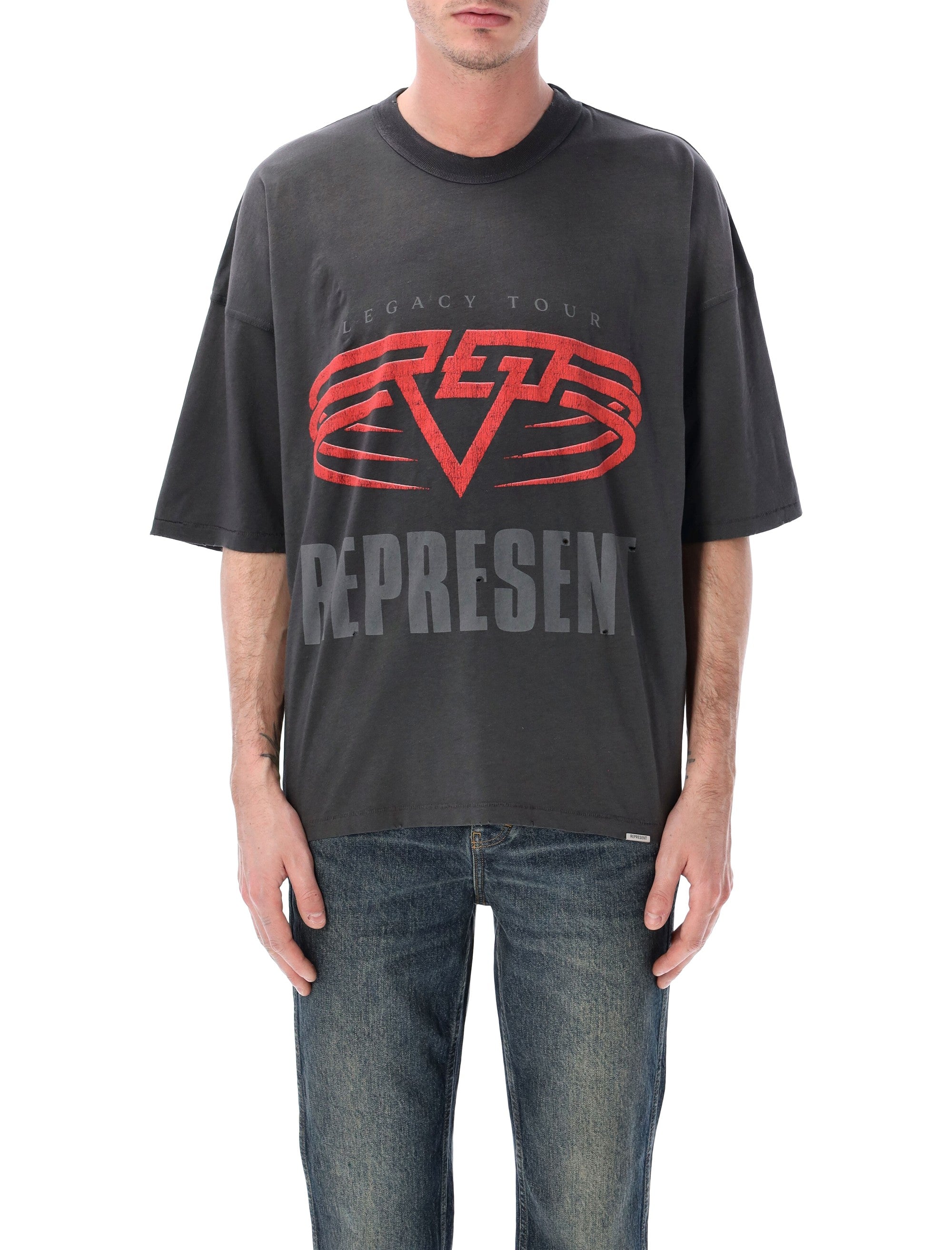 Represent Living Legacy T-shirt Sun Fade Grey Organic Cotton