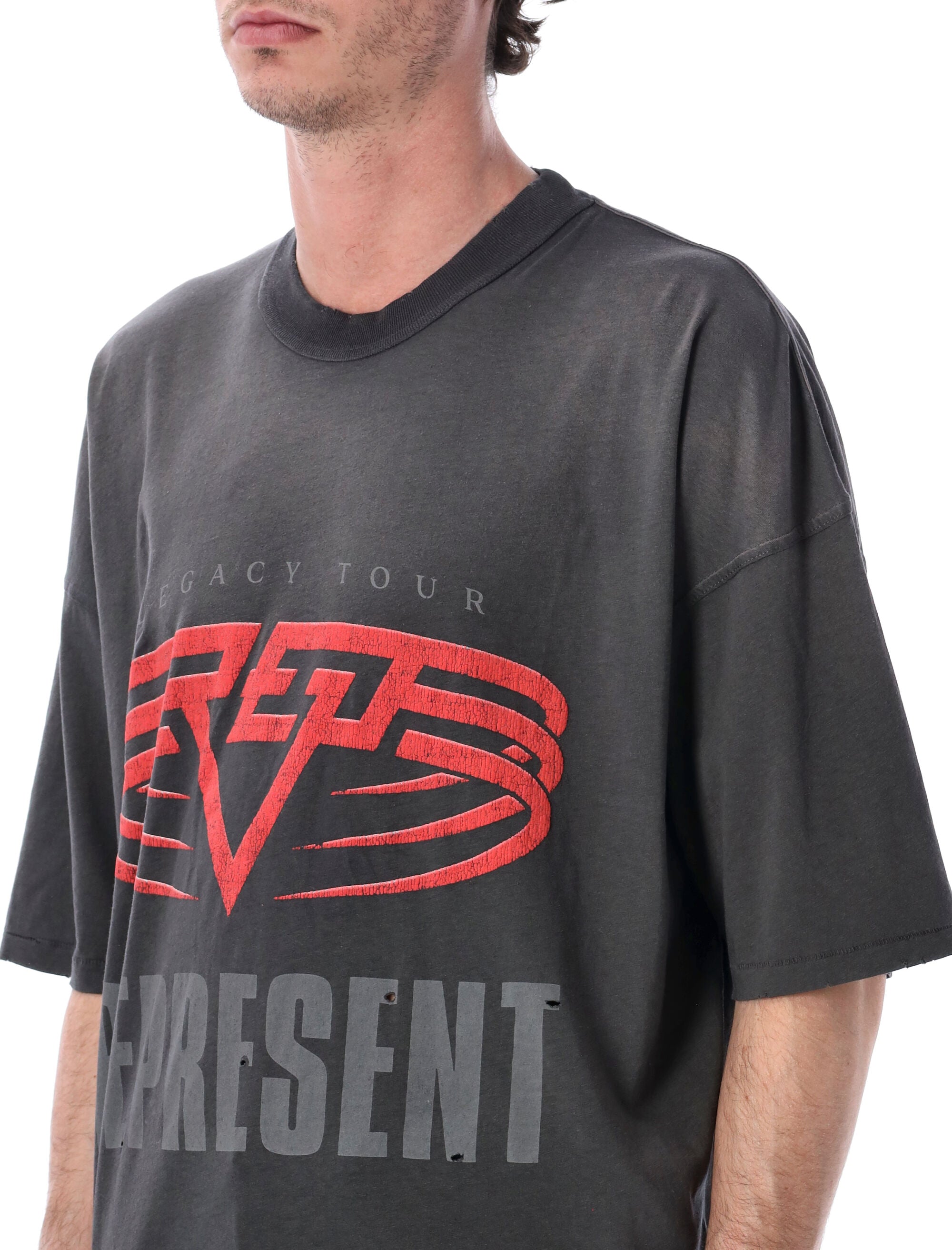 Represent Living Legacy T-shirt Sun Fade Grey Organic Cotton