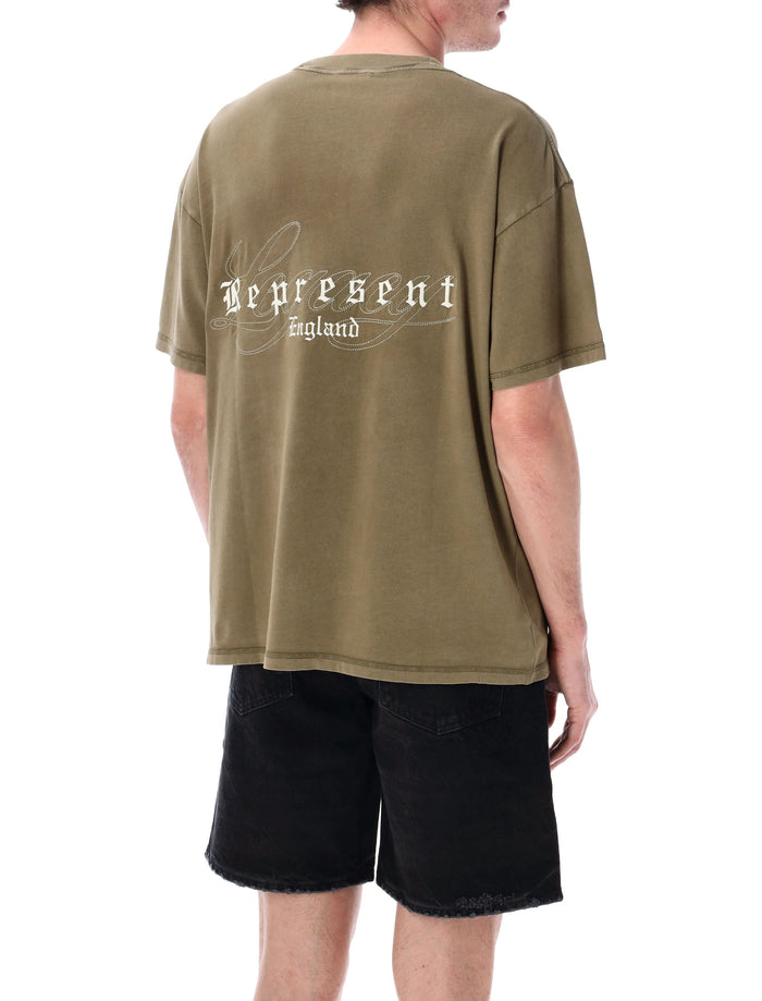 Represent England Legacy T-shirt Aged Khaki Cotton