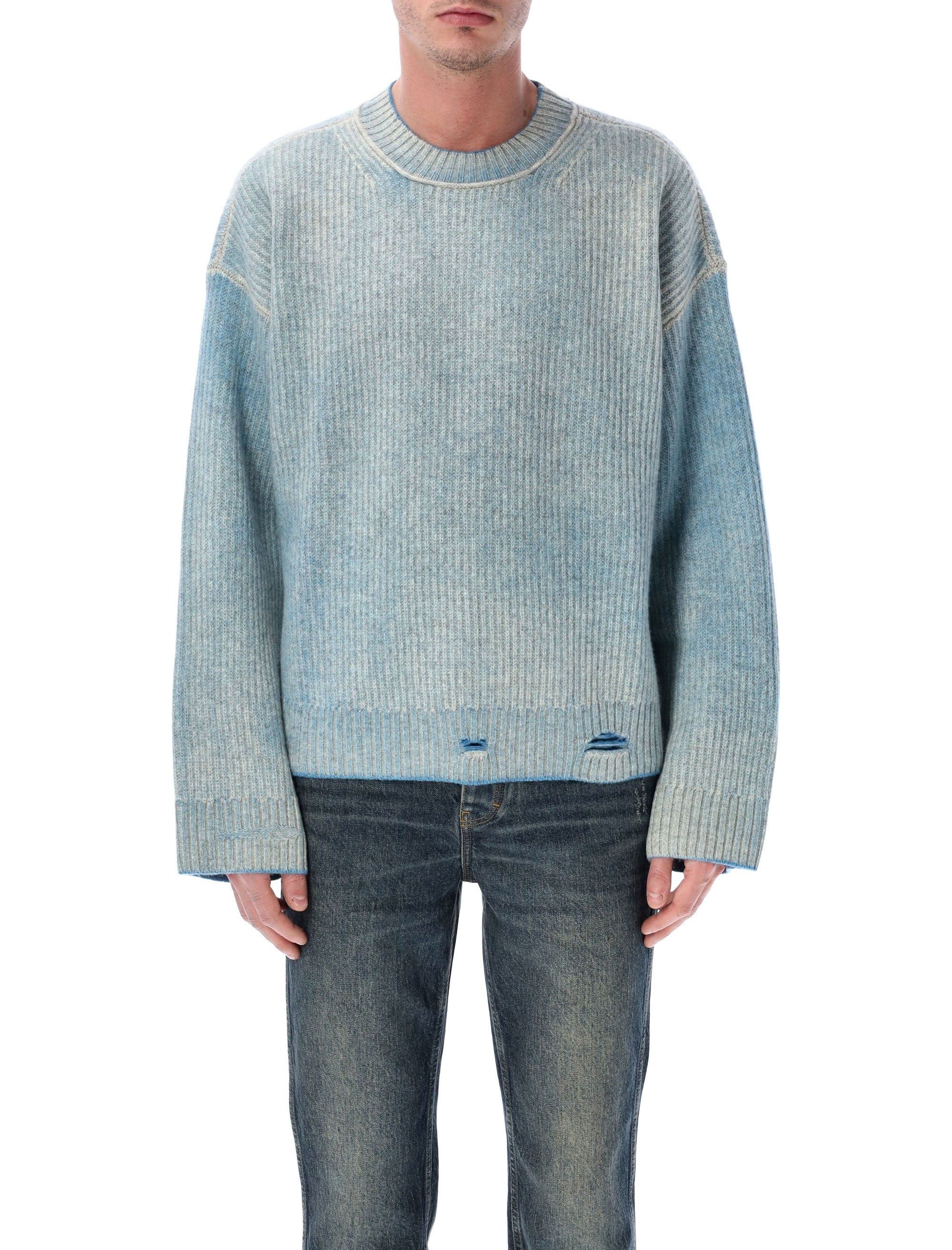 Represent Reversible Fade Out Rib Knit Sweater Cloud Wool