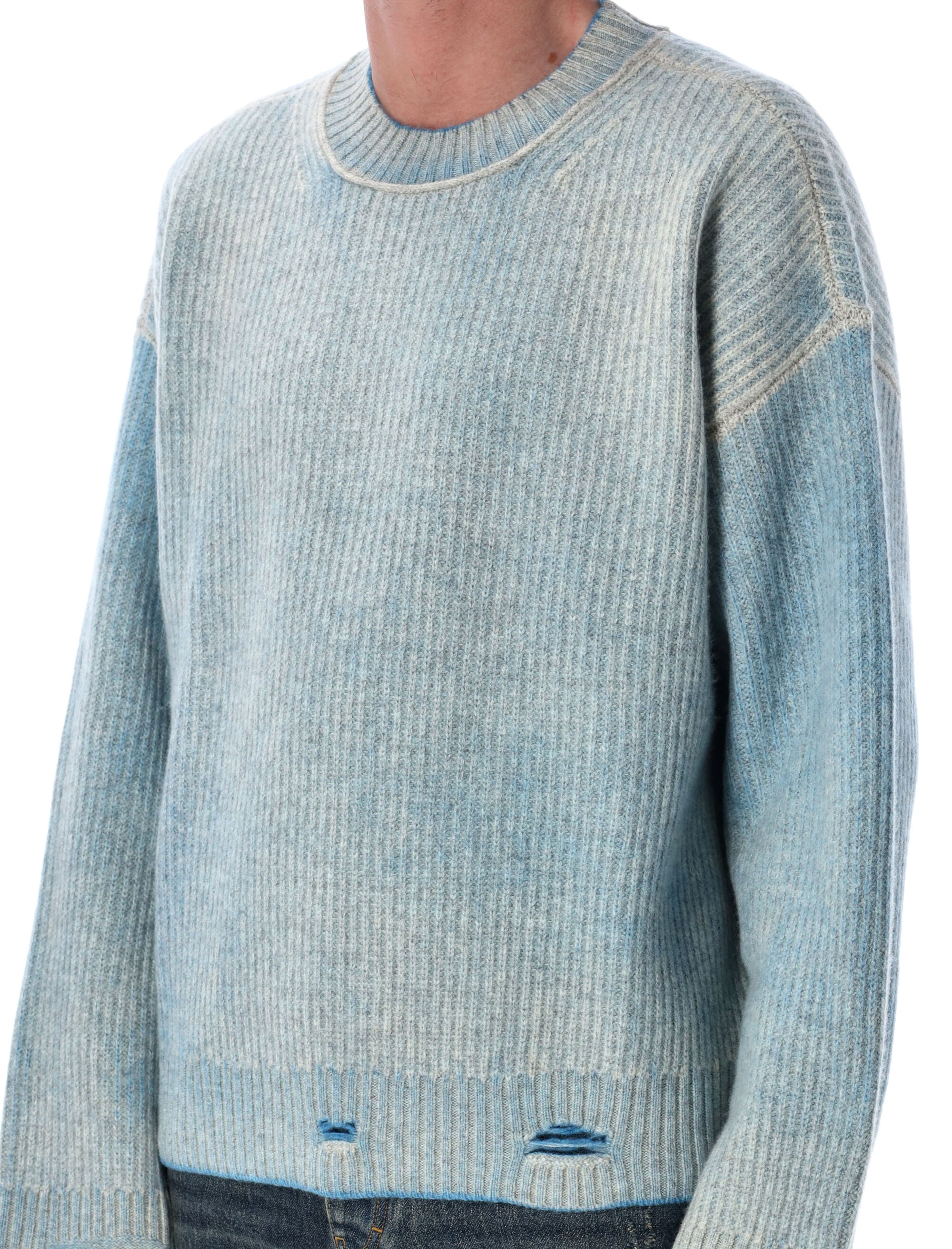 Represent Reversible Fade Out Rib Knit Sweater Cloud Wool