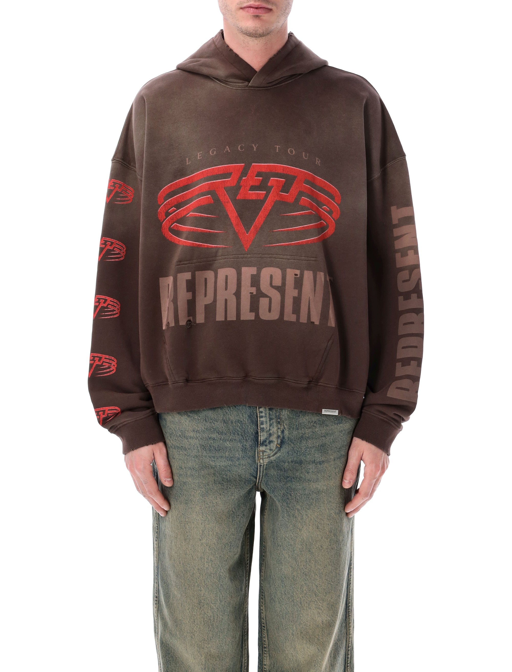Represent Living Legacy Tour hoodie Brown Cotton Rib Sweatshirt