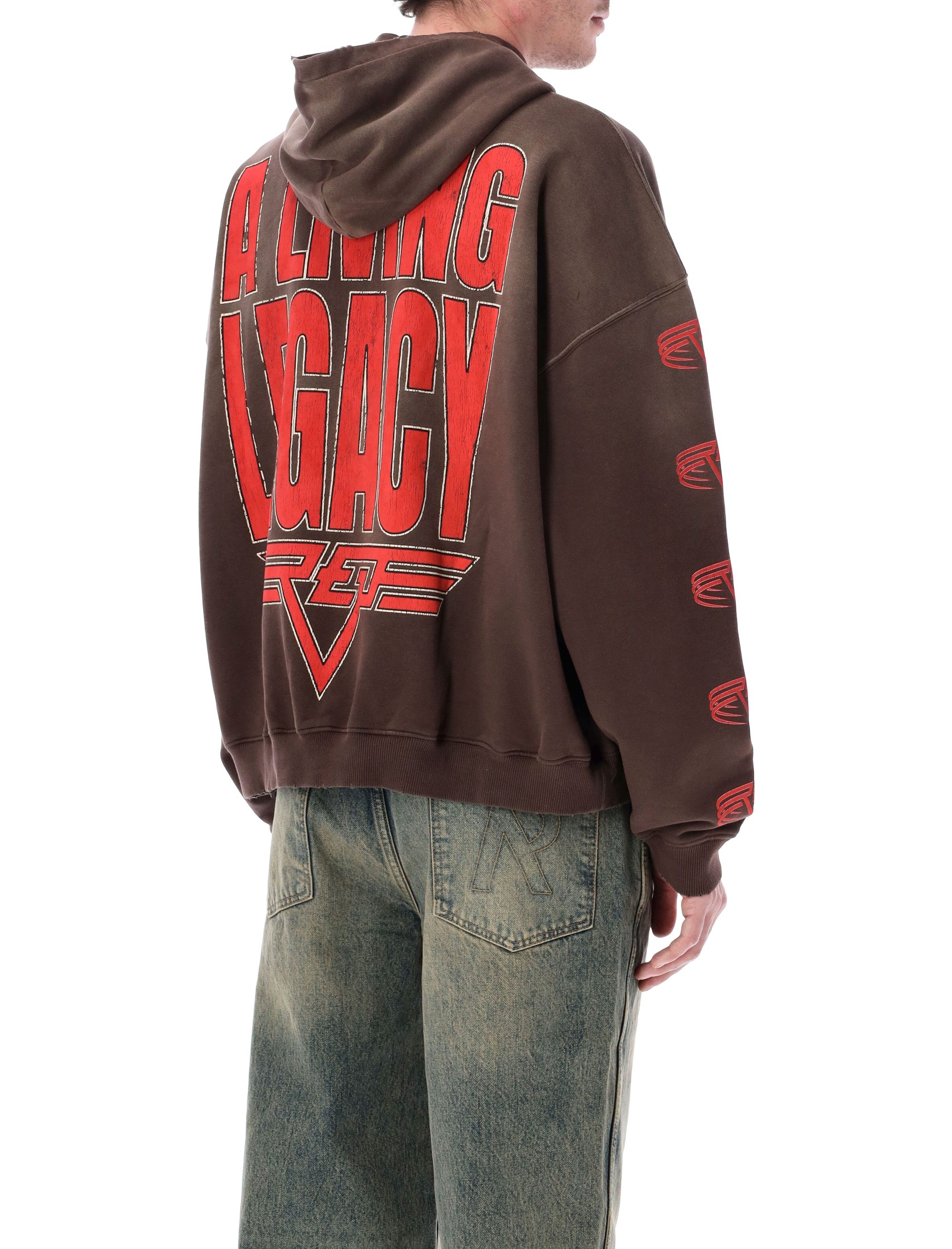 Represent Living Legacy Tour hoodie Brown Cotton Rib Sweatshirt