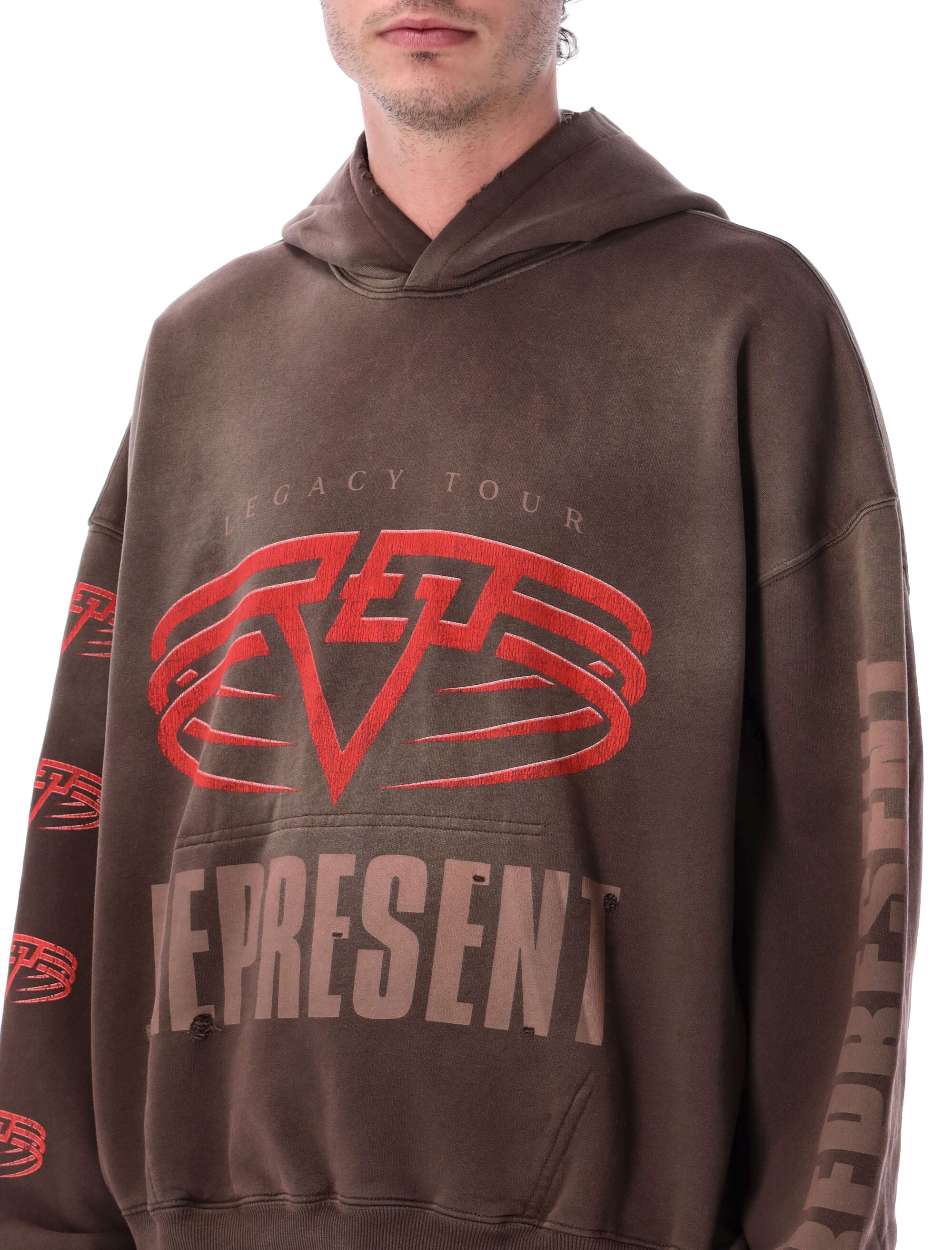 Represent Living Legacy Tour hoodie Brown Cotton Rib Sweatshirt