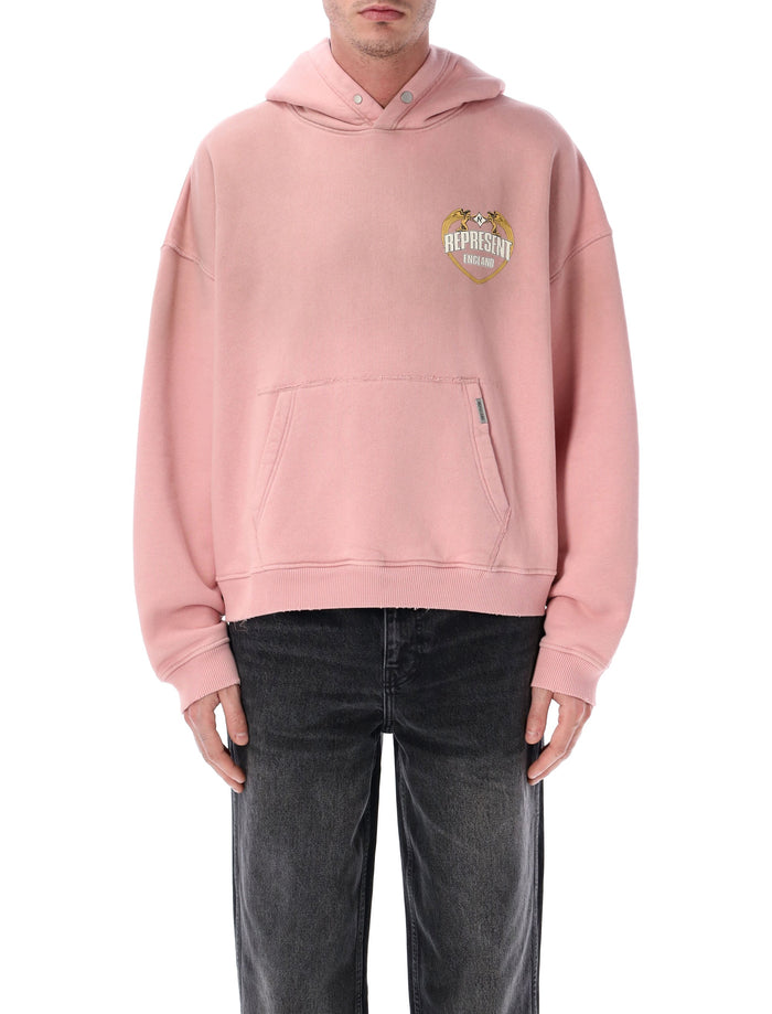 Represent Angel Border Hoodie Quartz Cotton Rib Sweatshirt