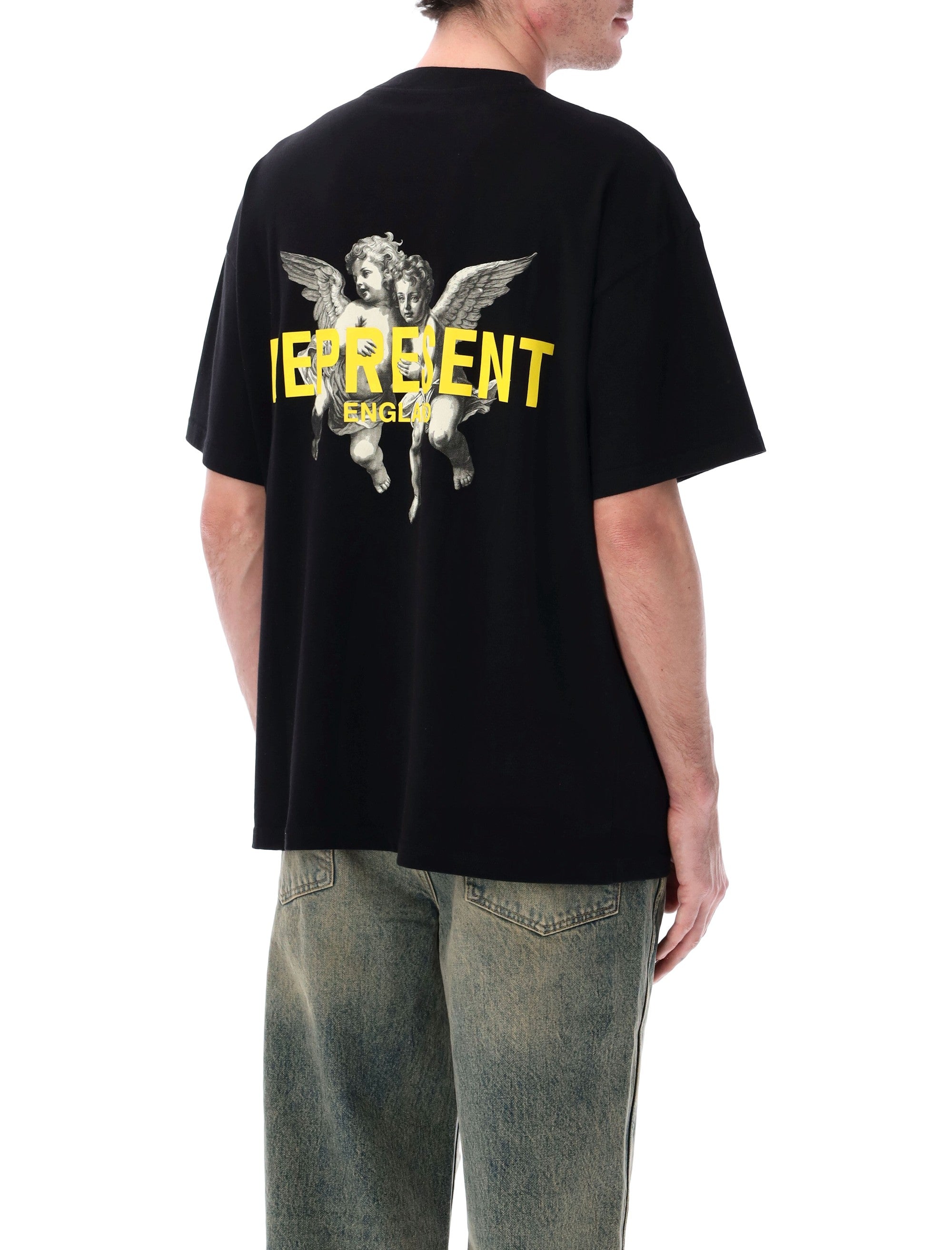 Represent Legacy Cherubs T-shirt Jet Black Cotton