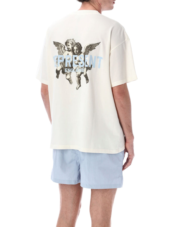 Represent Legacy Cherubs T-Shirt Flat White Cotton