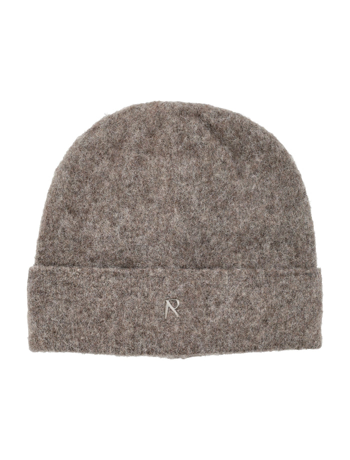 Represent textured knit beanie Brown Acrylic Hat