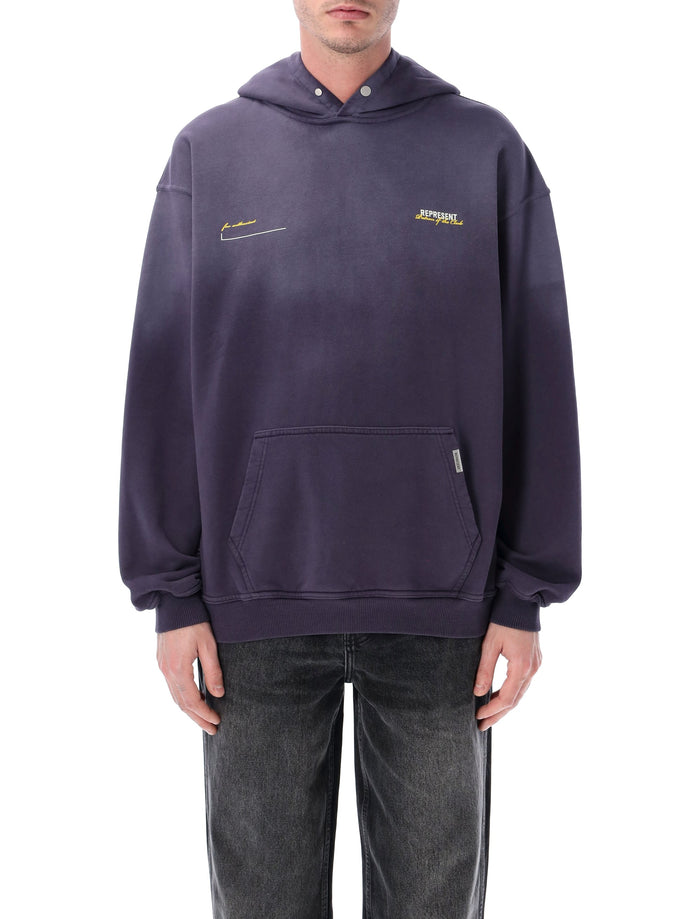 Represent Patron Of The Club hoodie Plum Cotton Rib Sweatshirt