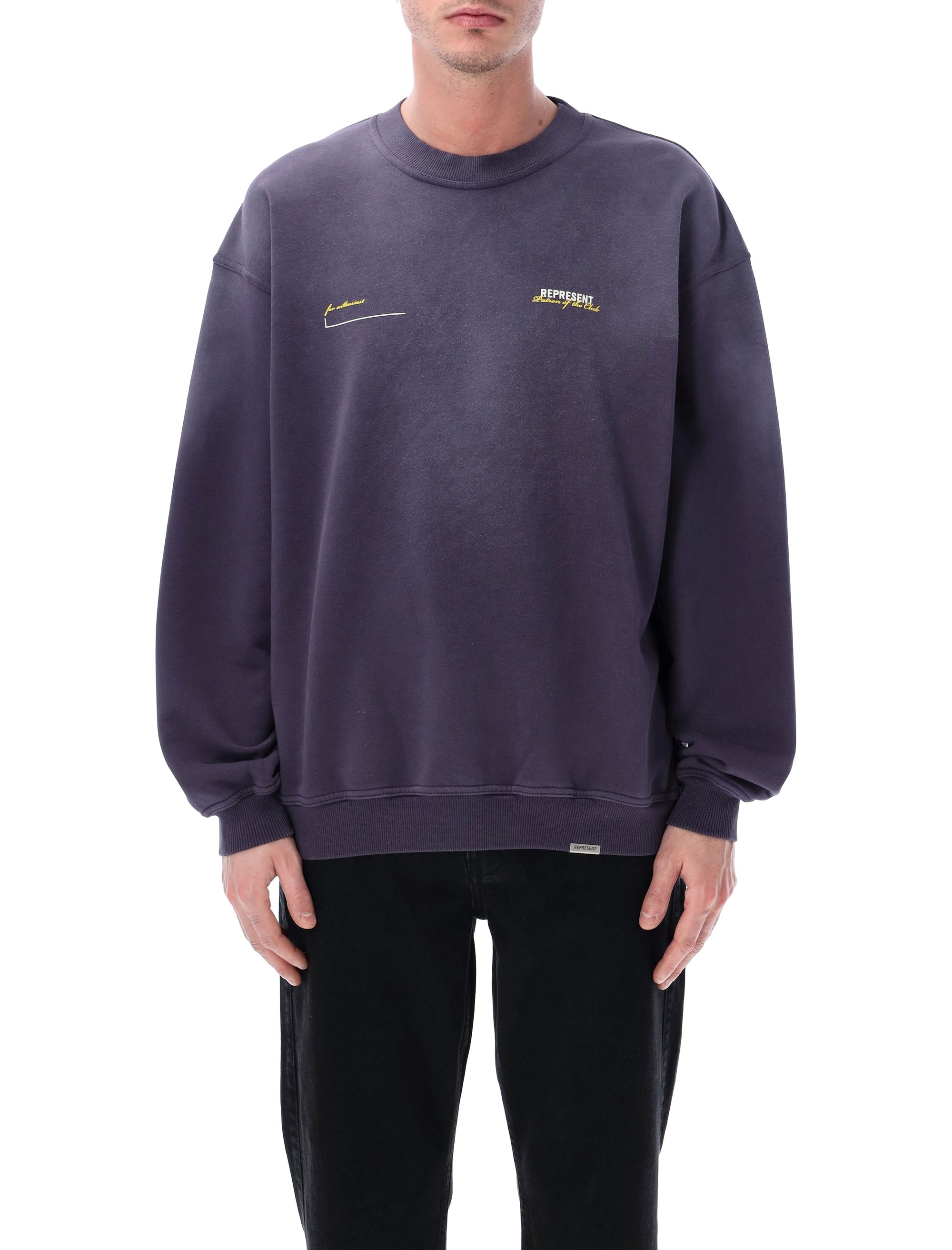 Represent Patron Of The Club sweatshirt Plum Cotton Rib