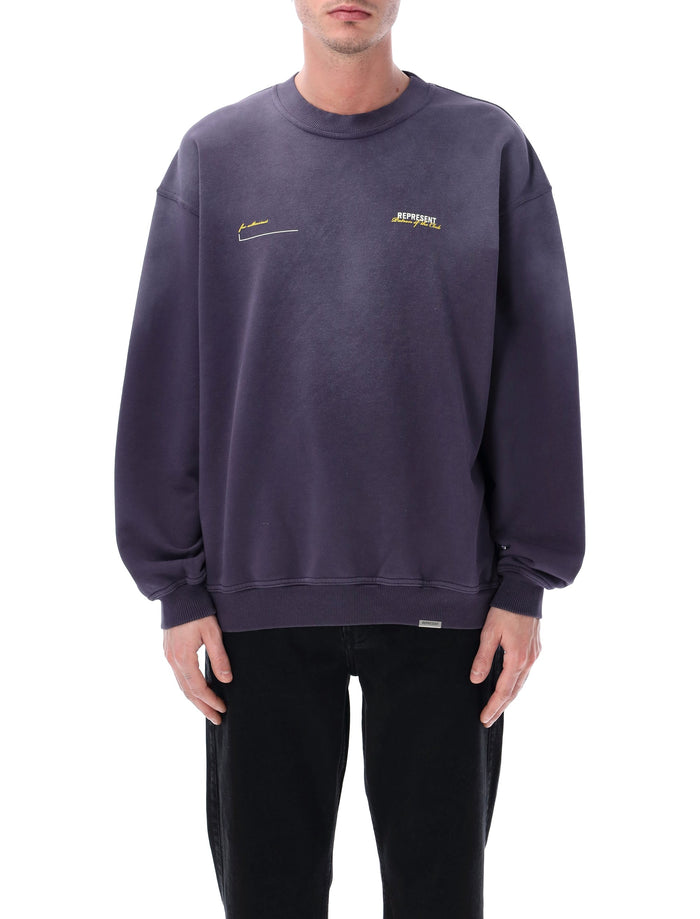 Represent Patron Of The Club sweatshirt Plum Cotton Rib