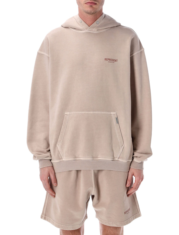 Represent Owners Club Hoodie Dusty Mauve Cotton Rib Sweatshirt