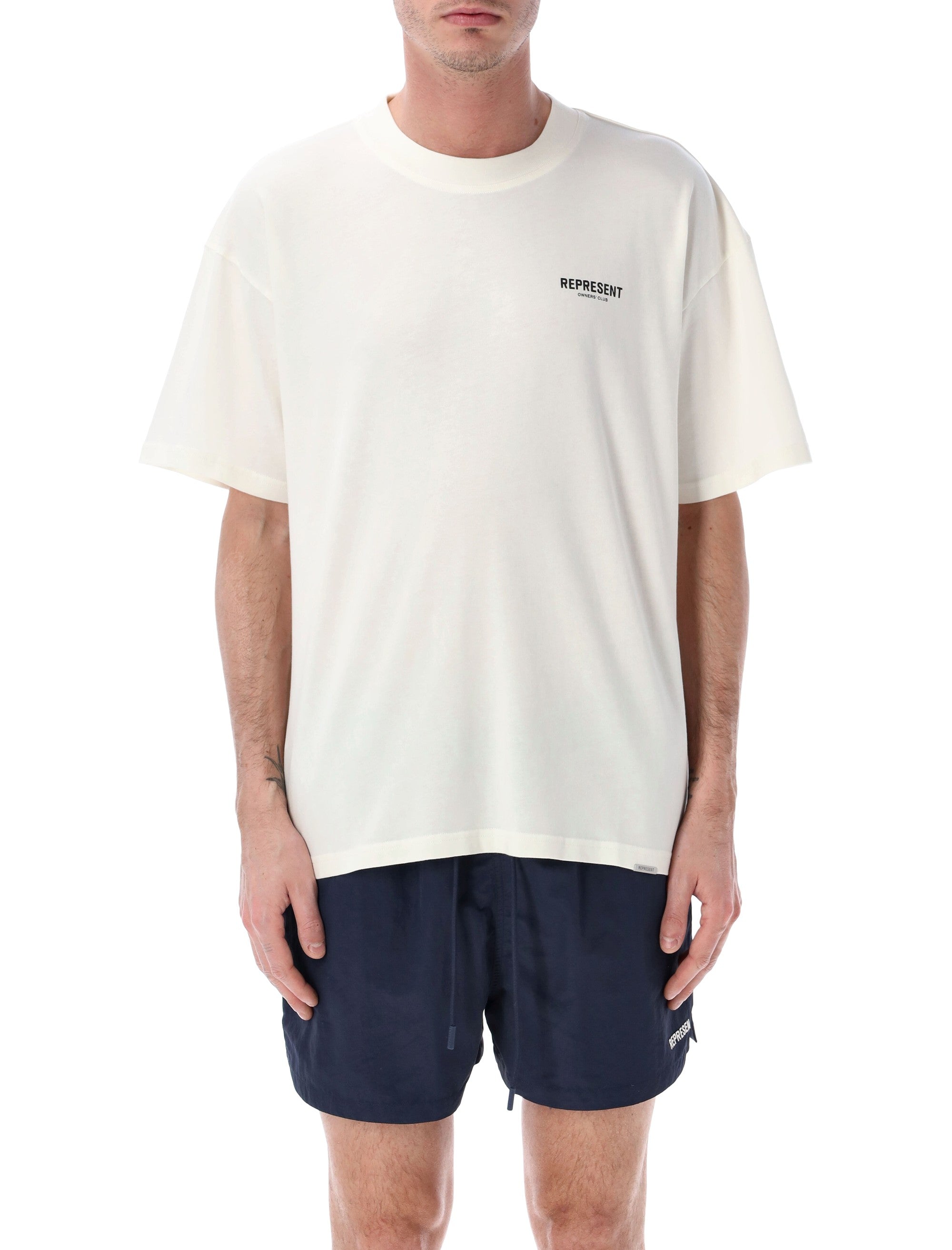 Represent Owners Club T-shirt Flat White Cotton