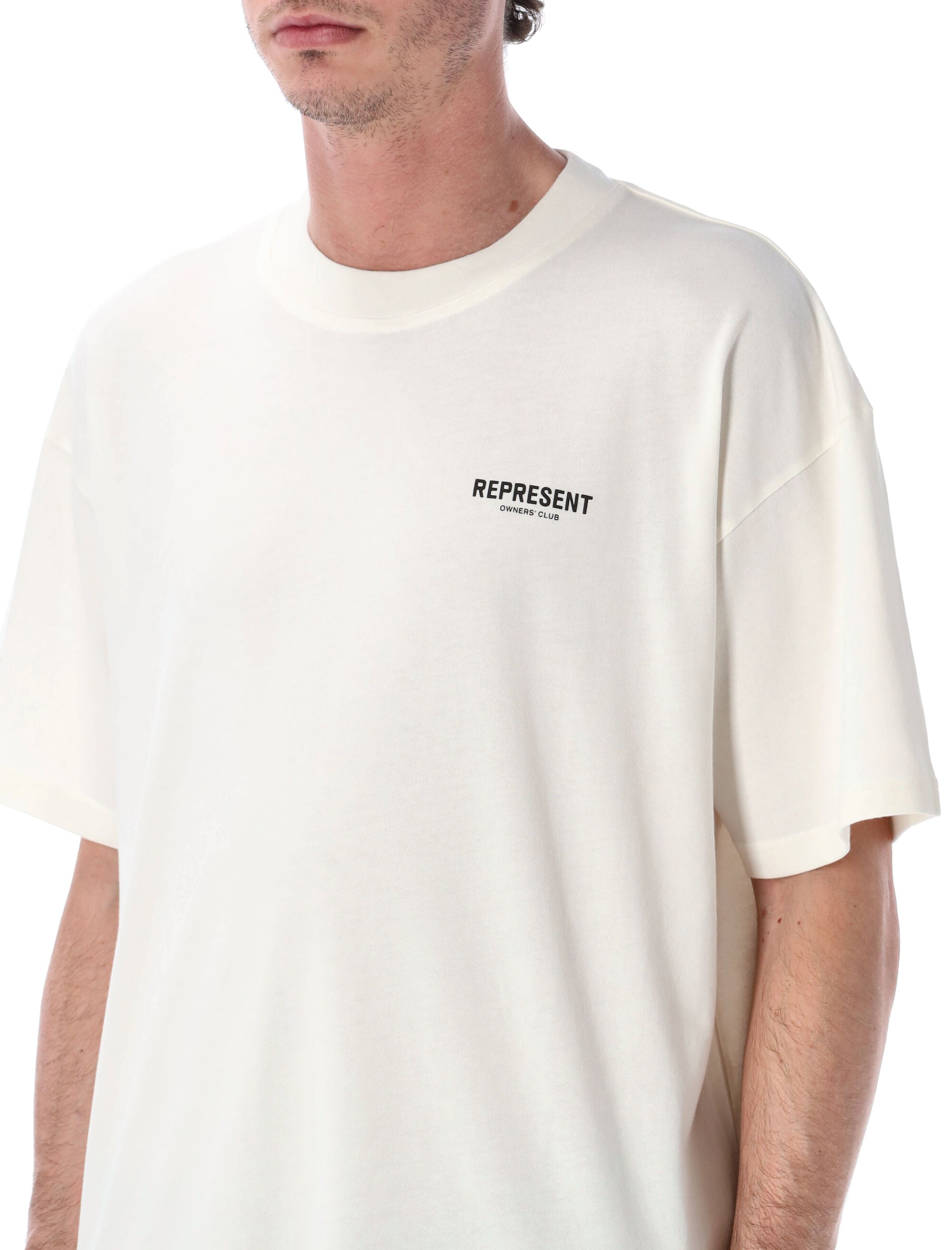 Represent Owners Club T-shirt Flat White Cotton