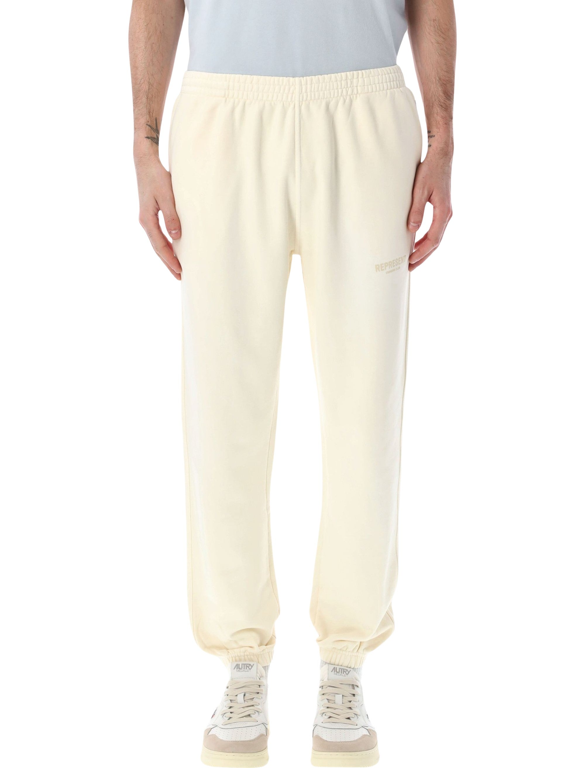 Represent Owners Club cotton jogger sweatpants Buttercream
