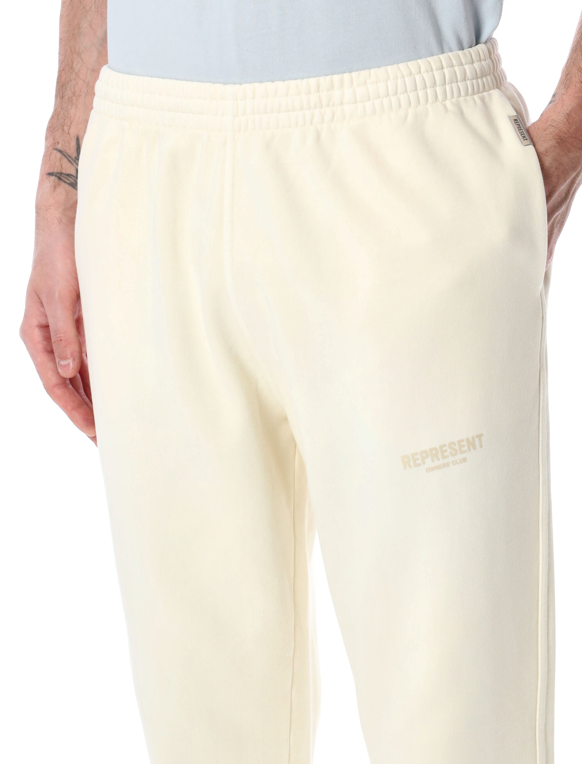 Represent Owners Club cotton jogger sweatpants Buttercream