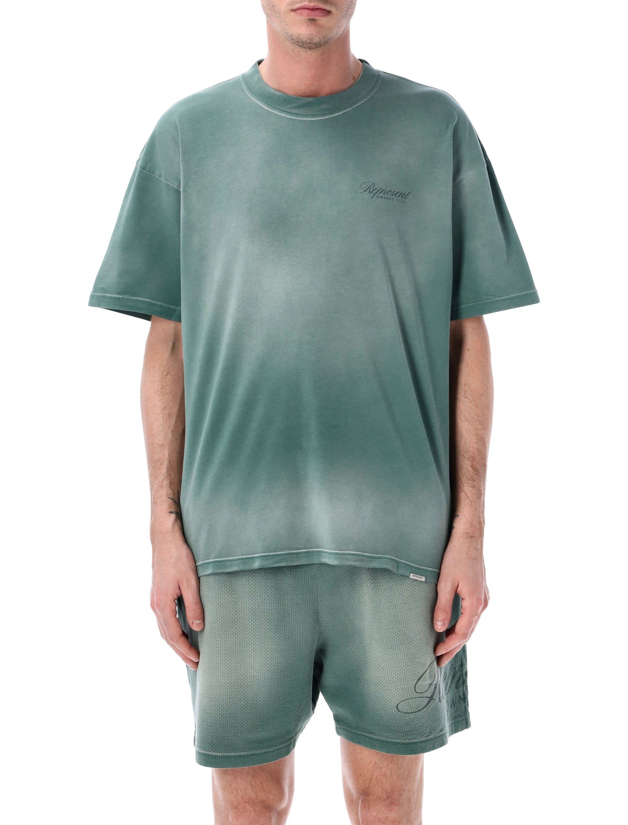 Represent Owners Club Script T-Shirt Vintage Green Cotton