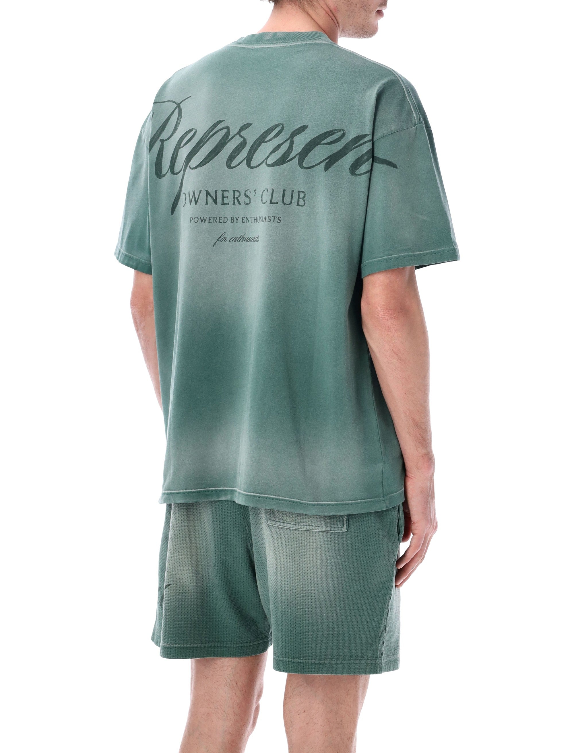 Represent Owners Club Script T-Shirt Vintage Green Cotton