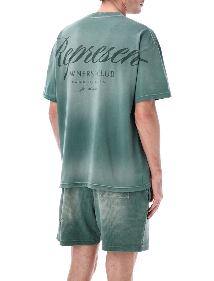 Represent Owners Club Script T-Shirt Vintage Green Cotton