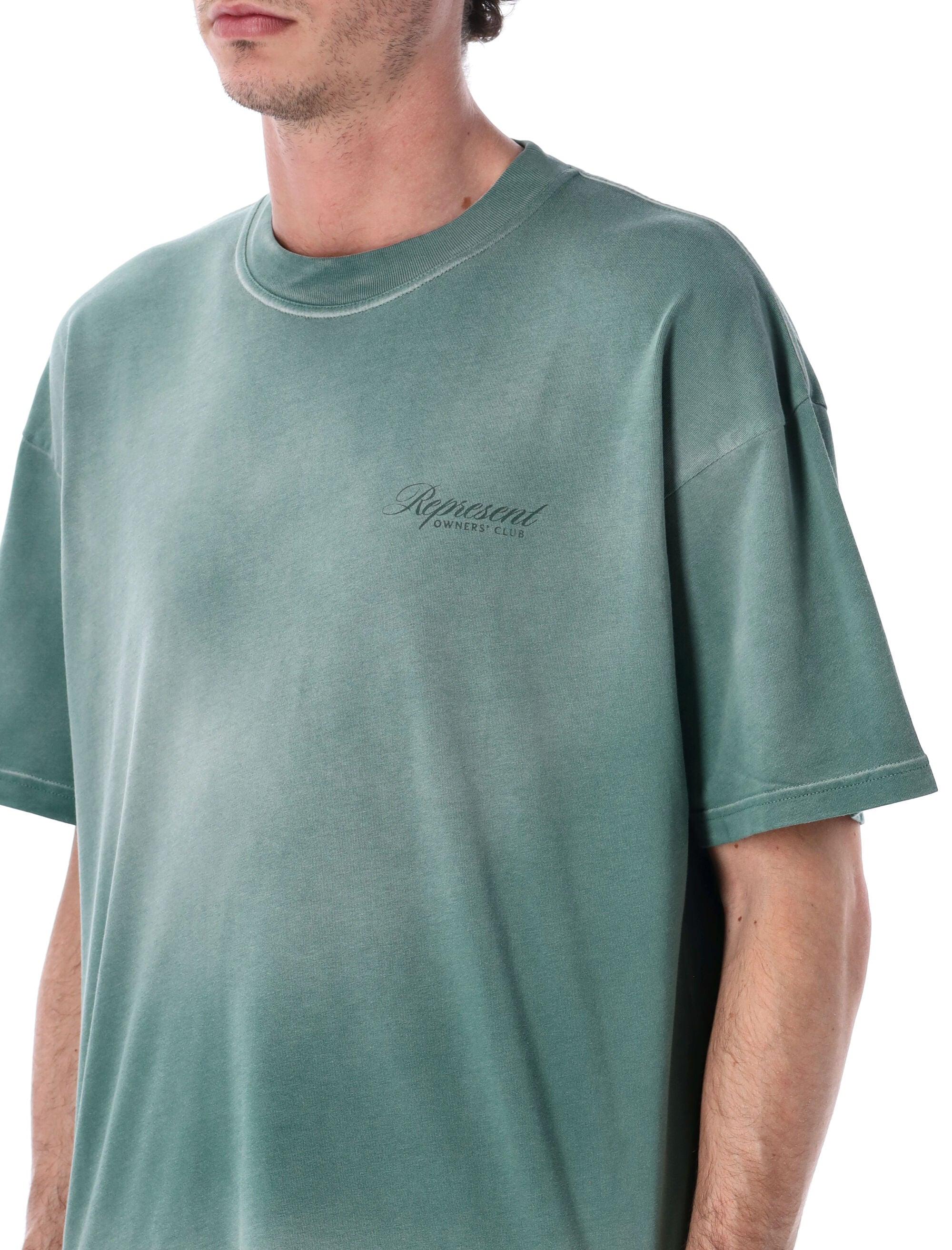 Represent Owners Club Script T-Shirt Vintage Green Cotton