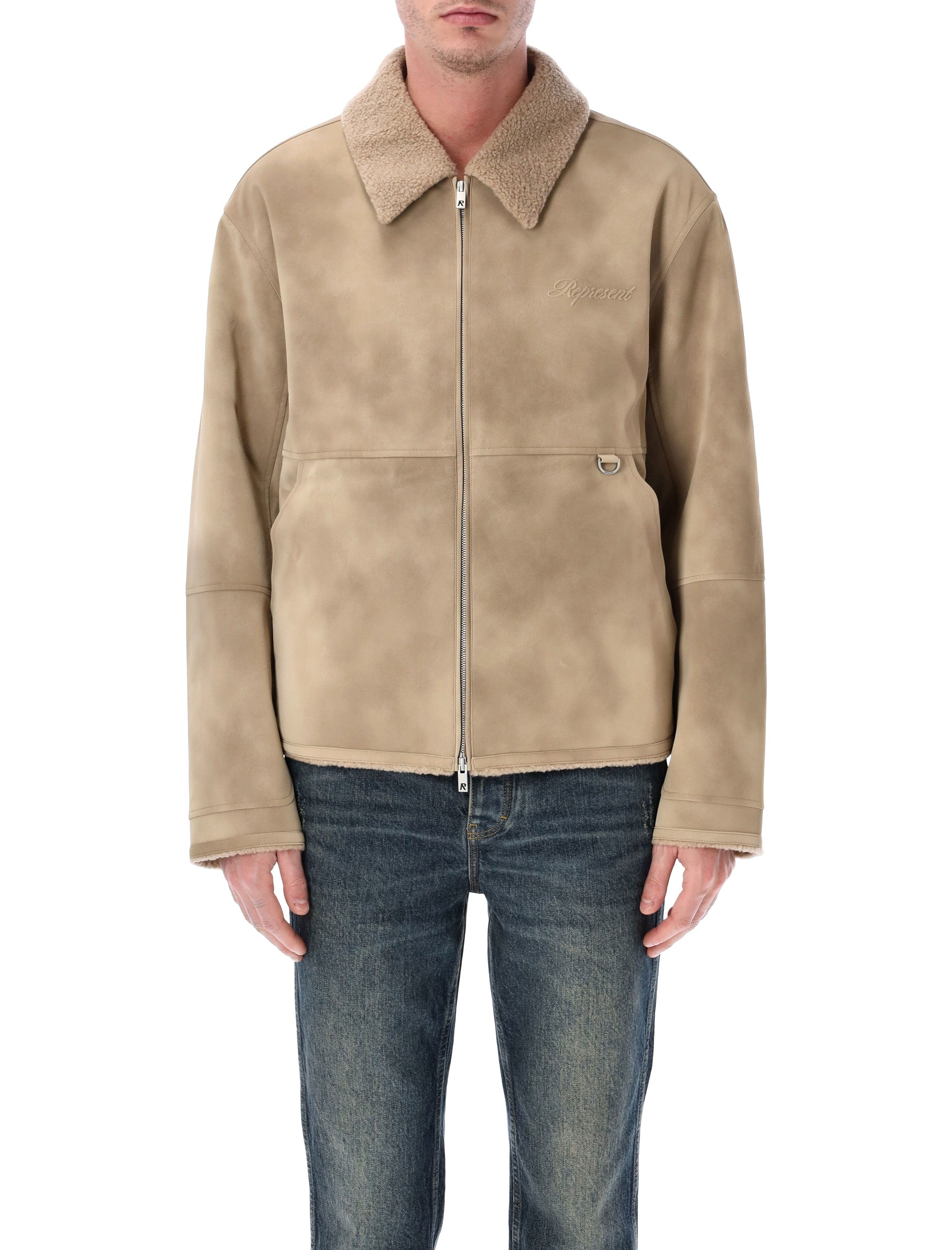 Represent Faux Shearling Jacket Cafe Polyester