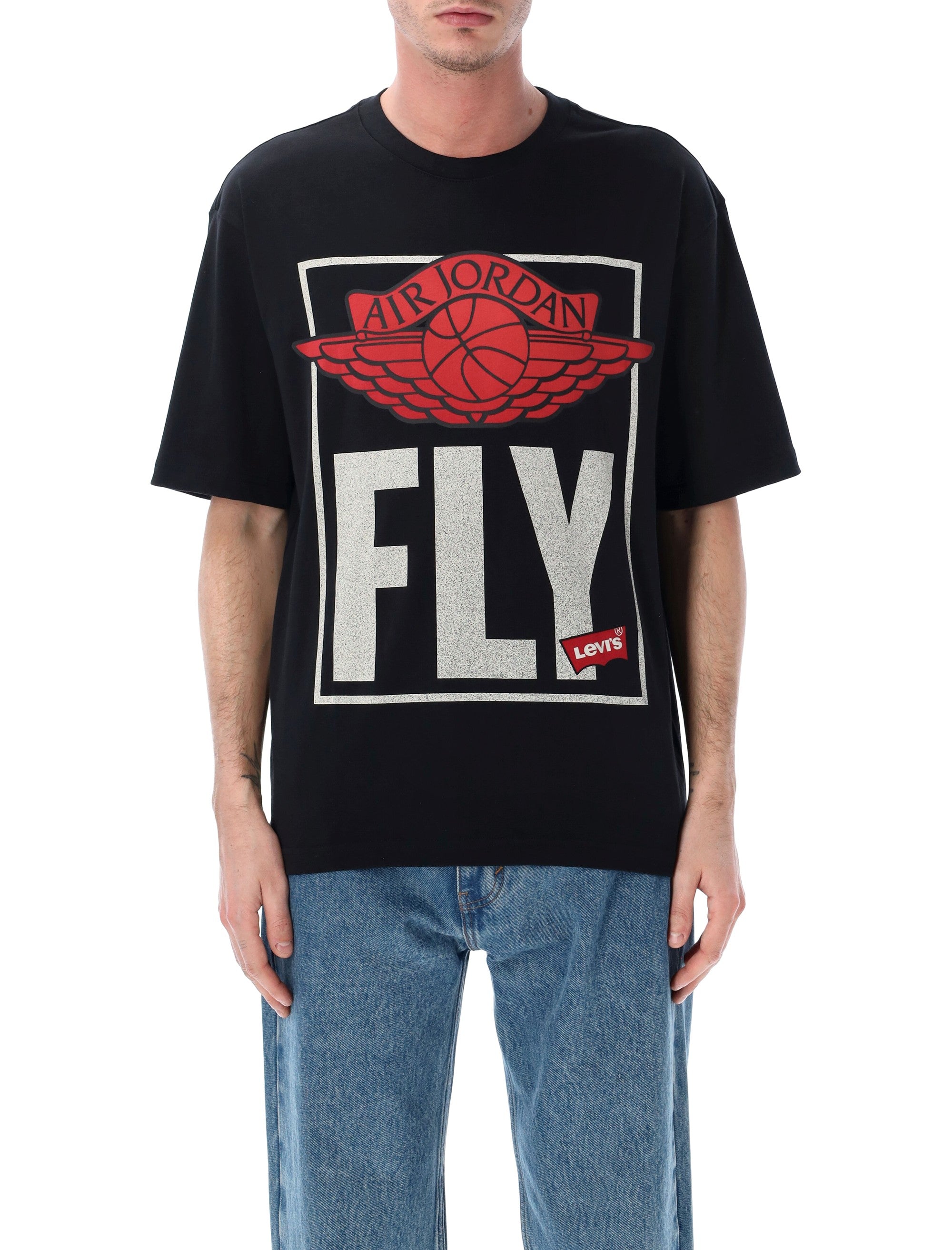 Nike Jordan x Levis relaxed t-shirt Black Multi Cotton Tshirt