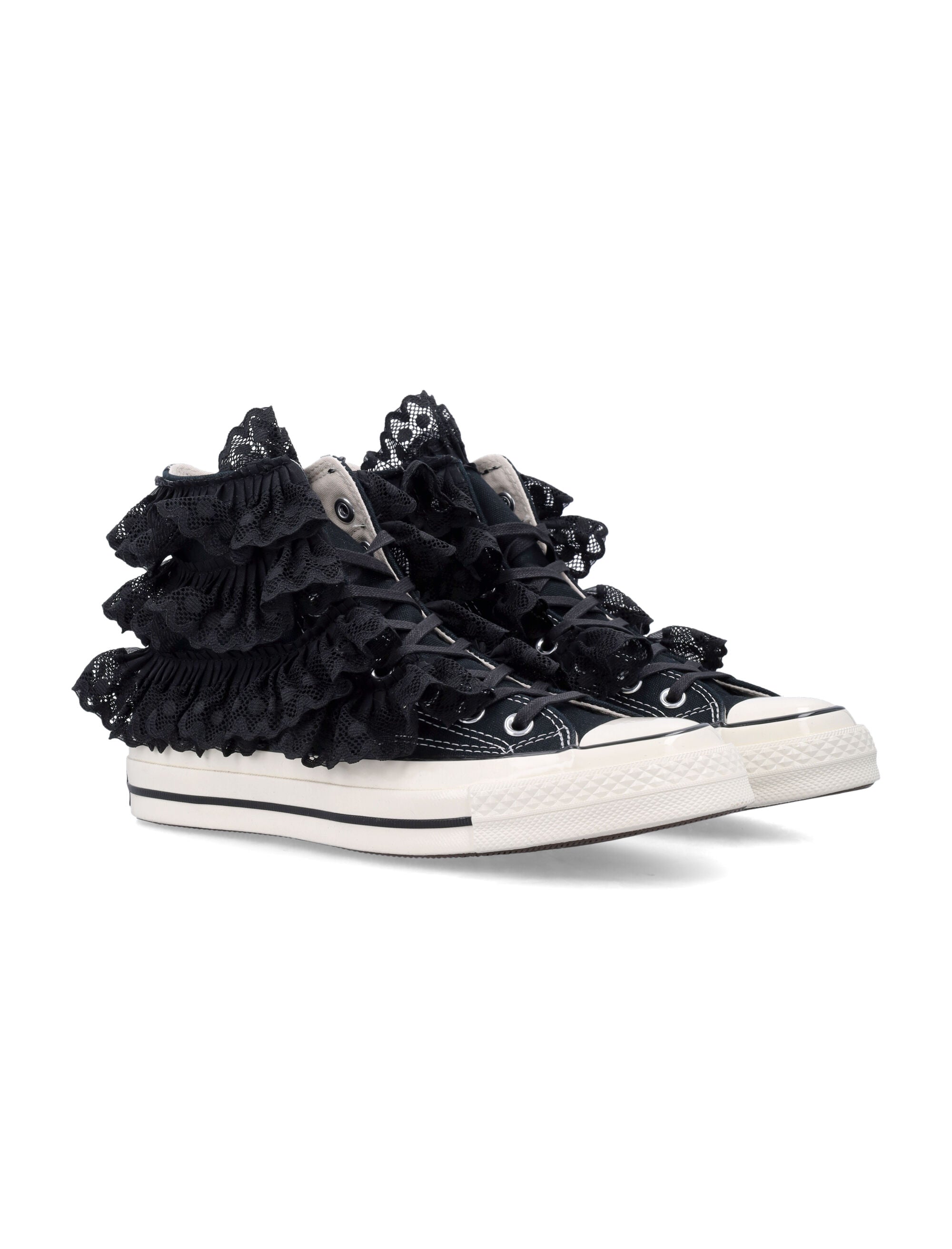 Converse Chuck Black 70 3-D Flourish Womans High Tops Cotton Sole Sneaker