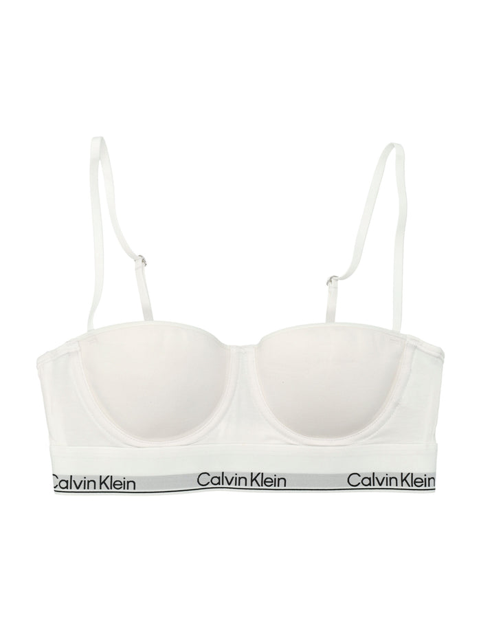 Calvin Klein Icon Cotton Modal bustier balconette bra White