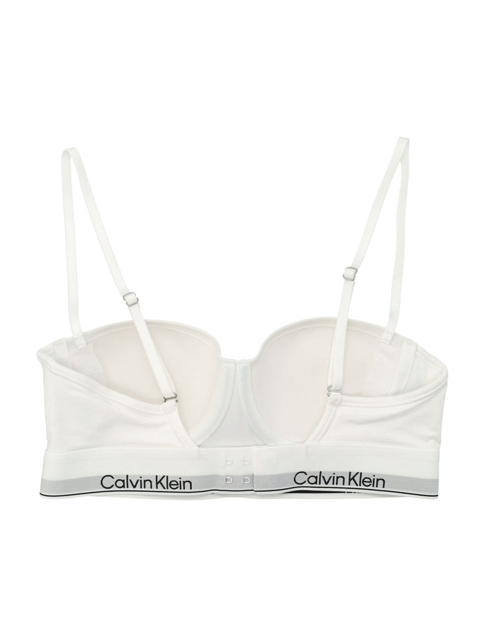 Calvin Klein Icon Cotton Modal bustier balconette bra White