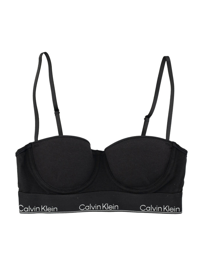 Calvin Klein Icon Cotton Modal bustier balconette bra Black