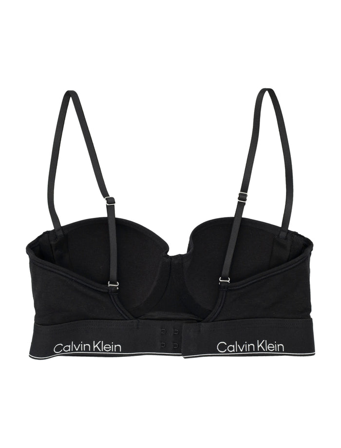 Calvin Klein Icon Cotton Modal bustier balconette bra Black