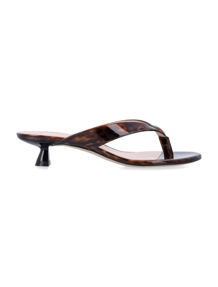 Stuart Weitzman Rio Sleek Tortoiseshell Sandals Turtle Upper
