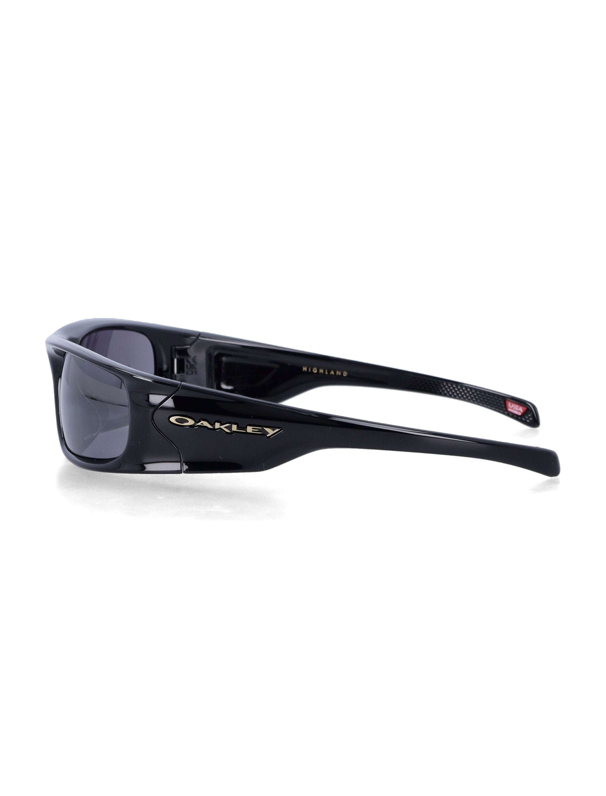Oakley Highland High-Wrap Sunglasses Black Acetate