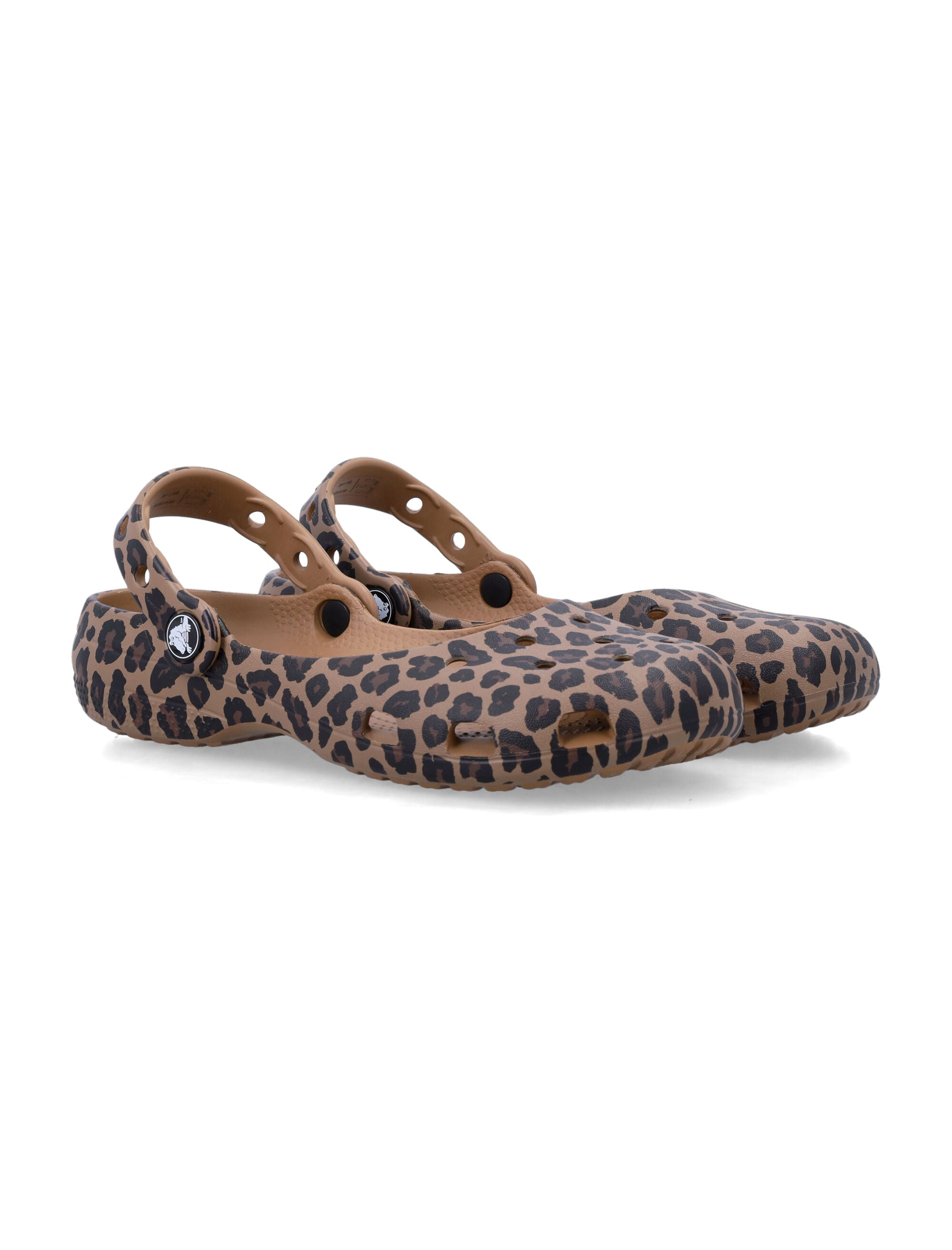 Crocs Classic Animal Ballet Leo Print Upper Flat Shoes
