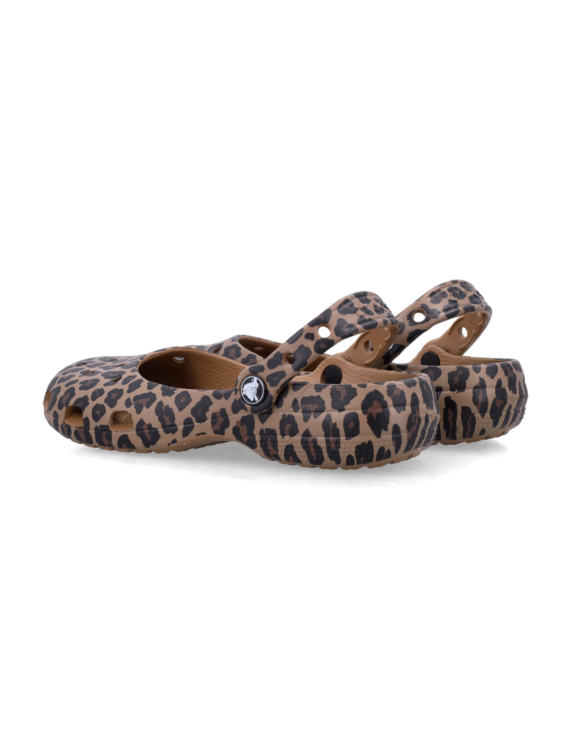 Crocs Classic Animal Ballet Leo Print Upper Flat Shoes