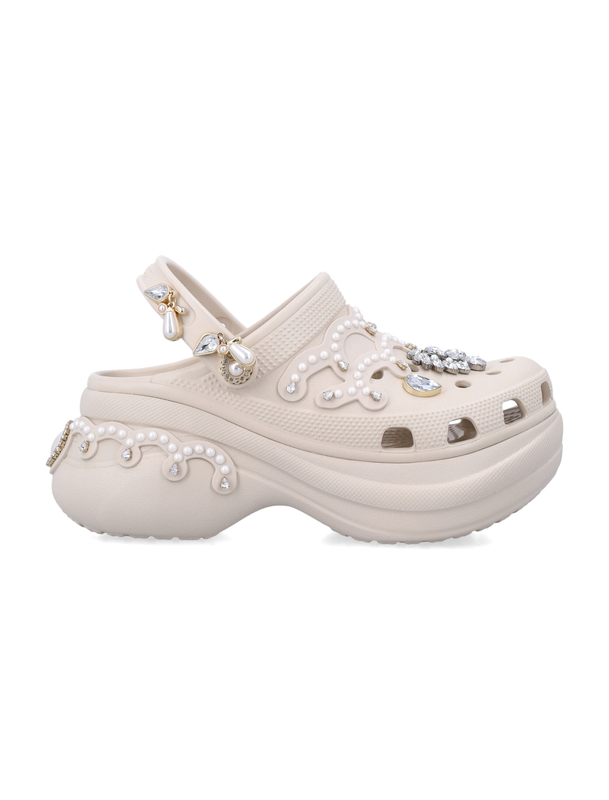 Crocs Bae Pinnacle Embellished Clog Frappe Upper Sandal