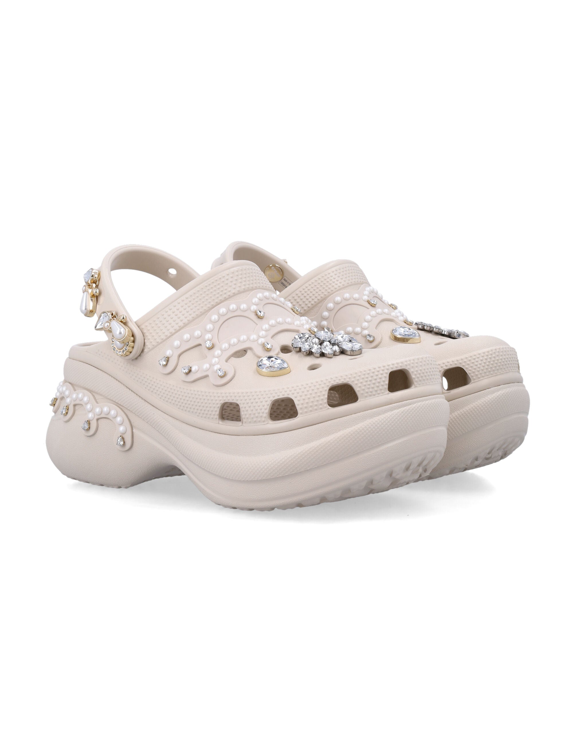 Crocs Bae Pinnacle Embellished Clog Frappe Upper Sandal
