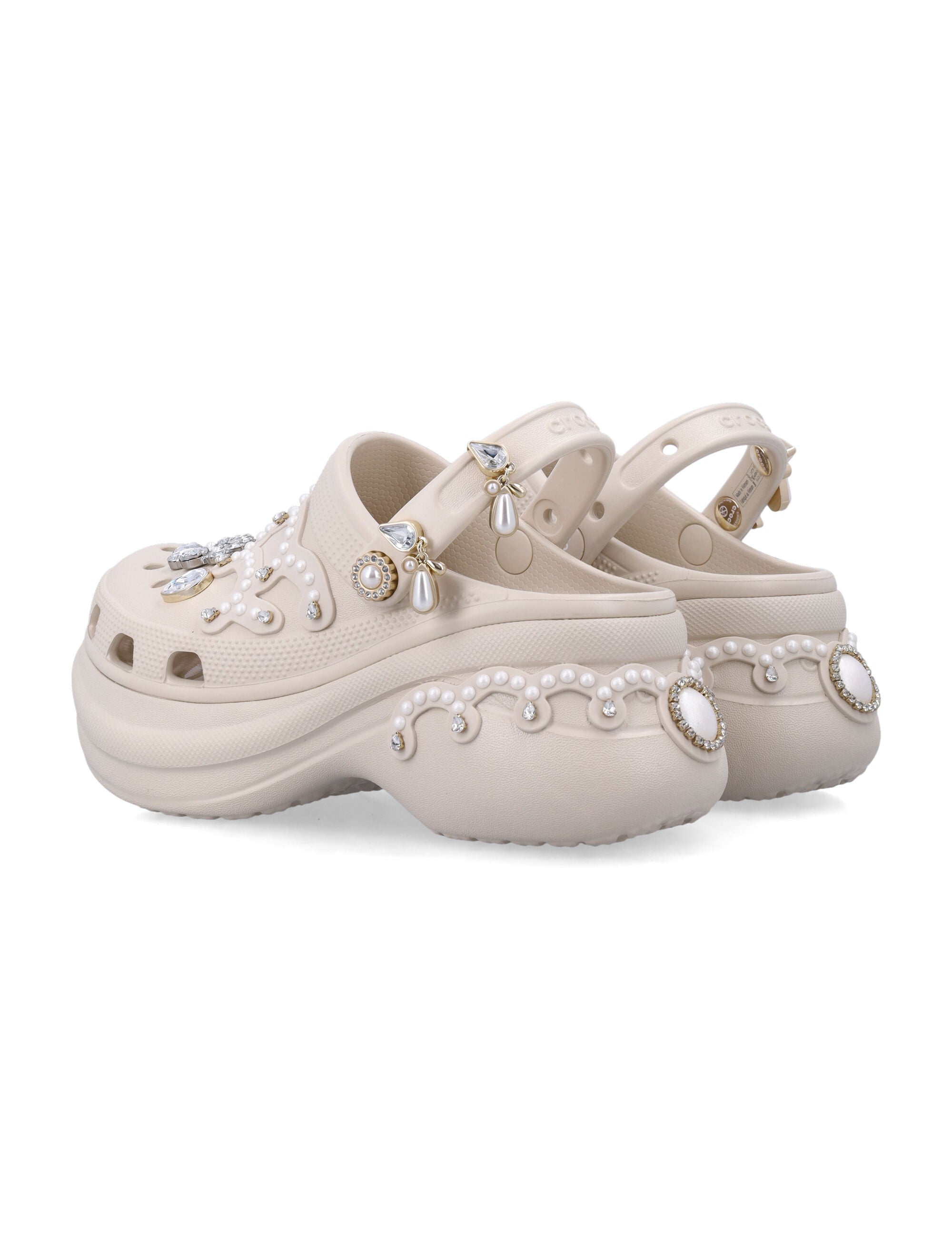 Crocs Bae Pinnacle Embellished Clog Frappe Upper Sandal