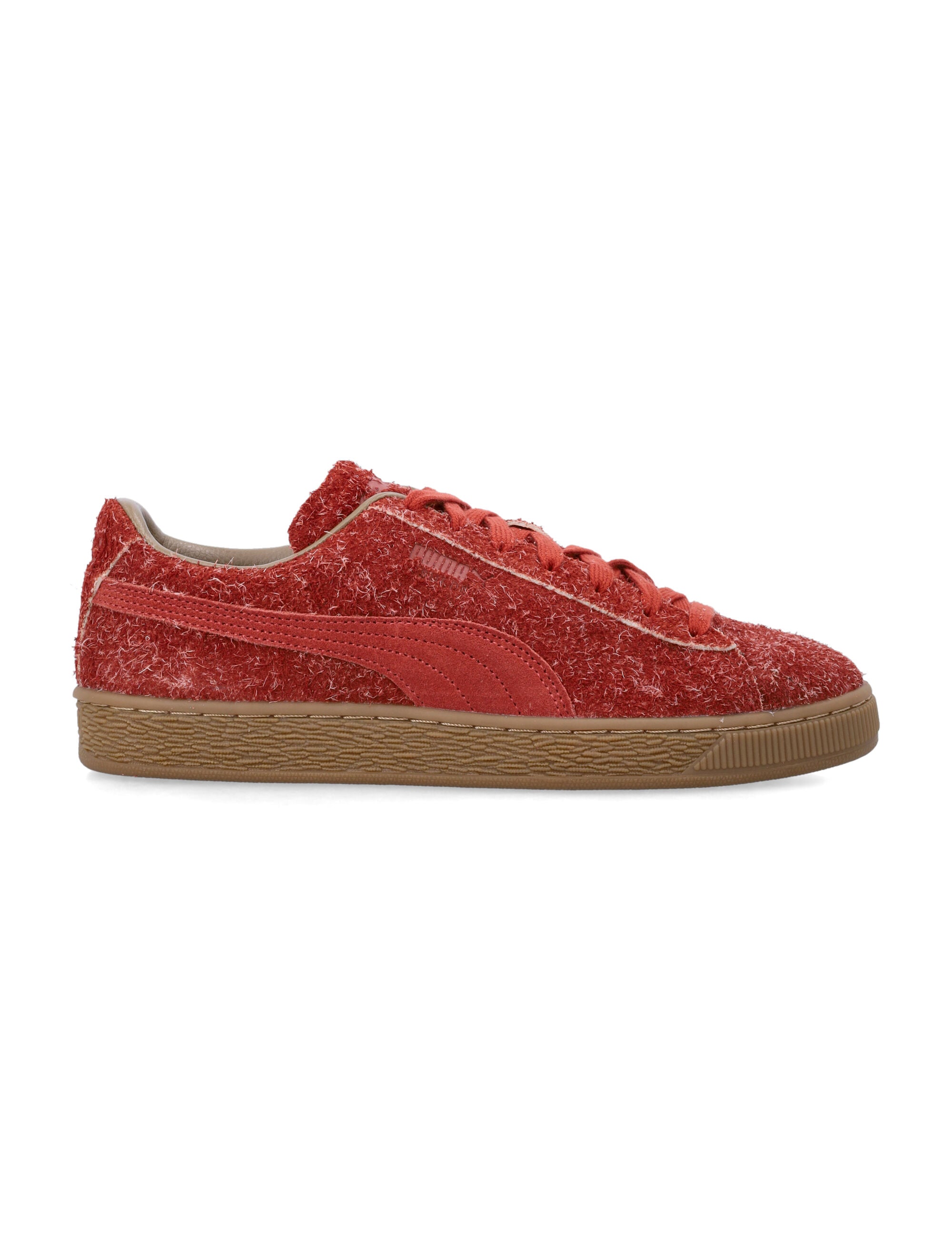 PUMA x Daniëlle Cathari fuzzy leather sneakers Mars Red Upper